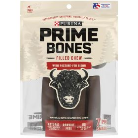 Purina Prime Bones - Bison Natural Chews for Dogs, 11.2 oz Pouch