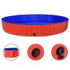 Foldable Dog Swimming Pool - Red - 118.1"x15.7" PVC
