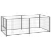 Dog Kennel - Silver - 78.7" x 39.4" x 27.6" (L x W x H)