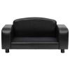 Faux Leather Dog Sofa - Black - 31.5"x19.7"x15.7"