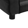 Dog Sofa - Plush Black - 28.3"x17.7"x11.8"