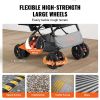 VEVOR Pet Stroller, 4 Wheels Dog Stroller Rotate with Brakes, 44lbs Weight Capacity, Puppy Stroller with Reversible Handlebar, Storage Basket