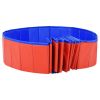 Foldable Dog Swimming Pool - Red - 118.1"x15.7" PVC