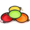 4Pcs Silicone Collapsible Dog Bowls - BPA Free Travel Dog Bowl - Foldable Water Bowl