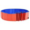 Foldable Dog Swimming Pool - Red - 78.7"x11.8" PVC