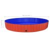 Foldable Dog Swimming Pool - Red - 118.1"x15.7" PVC