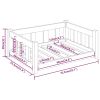 Dog Bed - Solid Pine - 29.7"x21.9"x11"