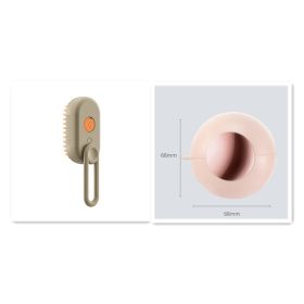 Unique Pet Steam Brush - 3 In 1 Electric Spray Brushes For Massage & Pet Grooming (Option: Milk Brown set-USB)