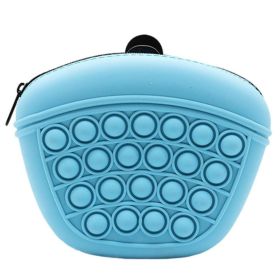 Dog Treat Pouch - Zipper Close - Clip Mounted (Color: Blue)